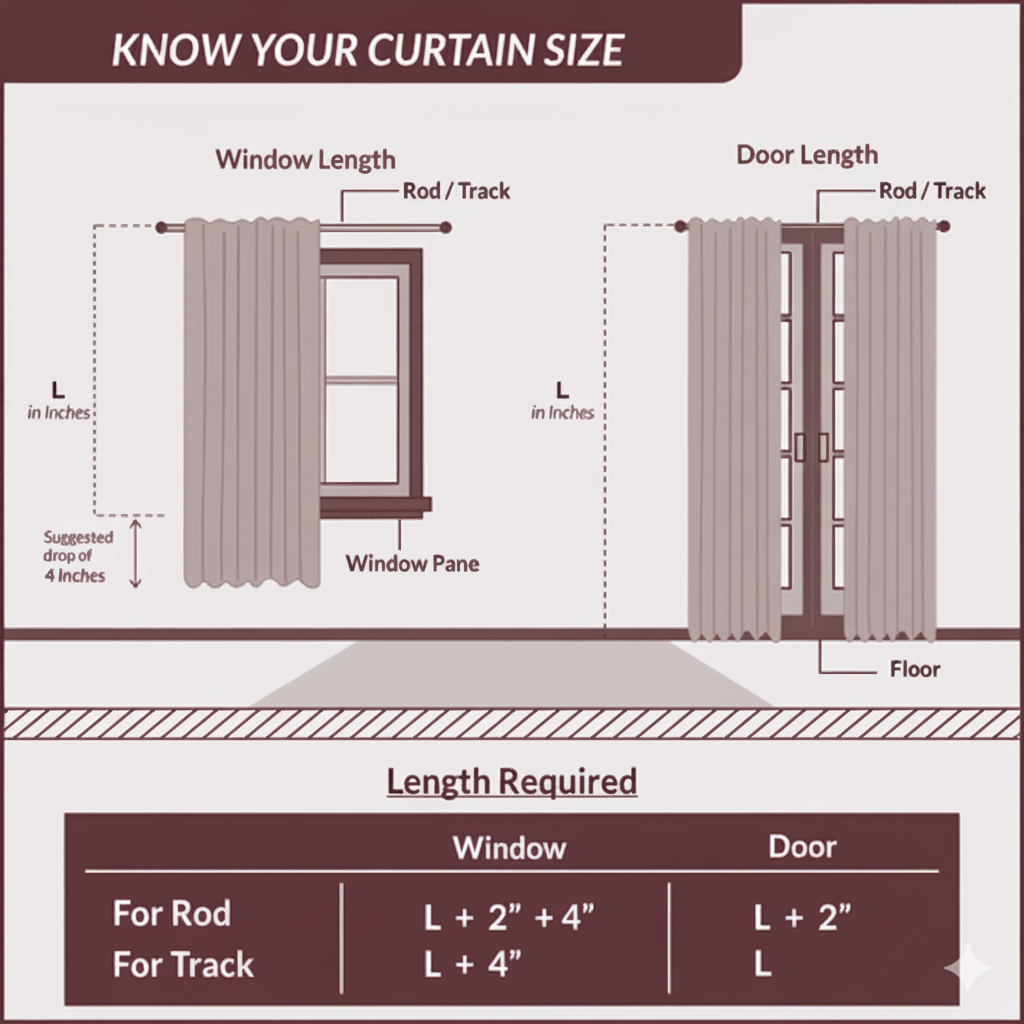 How to select curtain length